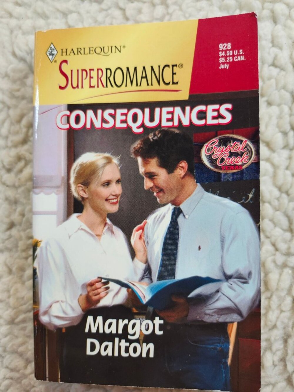 Harlequin Superromance Consequences Margot Dalton Paperback 2000 Romance Novel